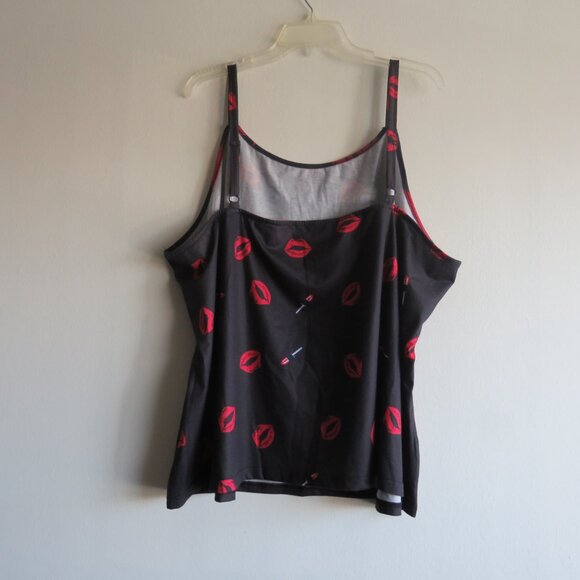 Bloomchic Made For Your Curves Red Lips Motif Sleeveless Women’s Tank Top 22-24 - Picture 3 of 8